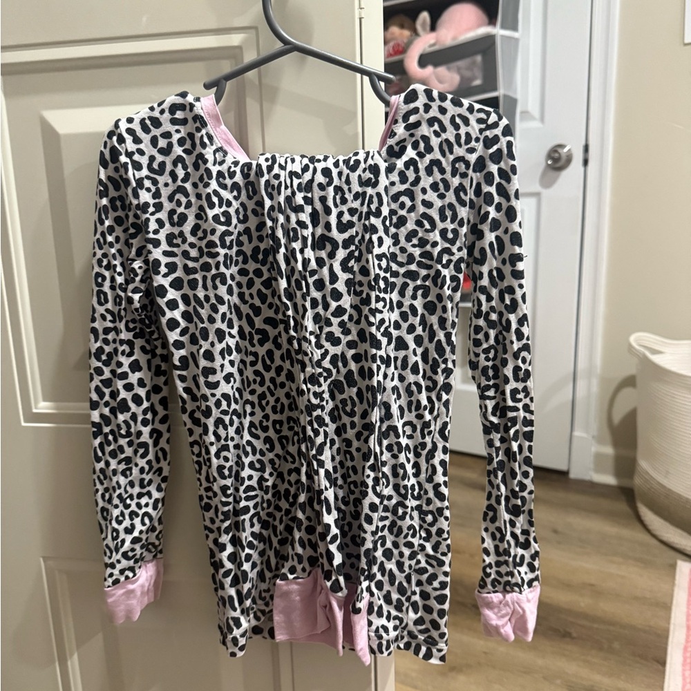 Little Sleepies White and Black Leopard Print Pajamas